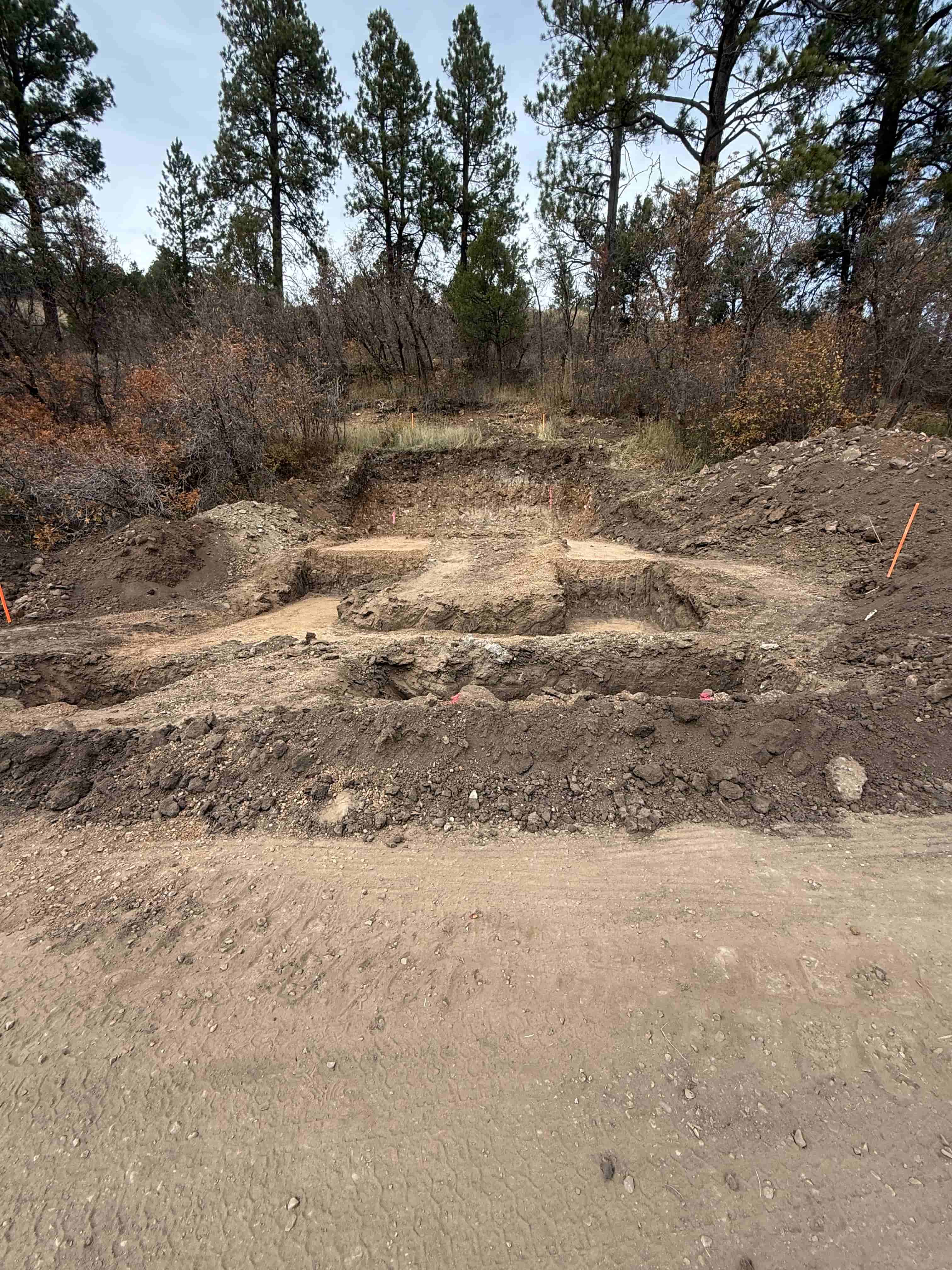 Cabin site preparation at Sandero Ranch